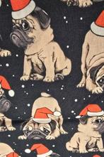 katoentje zwart kerst dogs, Hobby en Vrije tijd, Stoffen en Lappen, 120 cm of meer, Beige, Nieuw, Ophalen of Verzenden