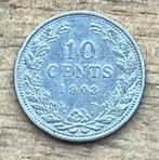 10 cent 1903 Wilhelmina, Ophalen, Zilver, 10 cent, Koningin Wilhelmina