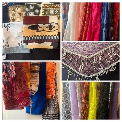 Volle doos met sjaals (div. soorten, stoffen en prints), Kleding | Dames, Mutsen, Sjaals en Handschoenen, Zo goed als nieuw, Sjaal