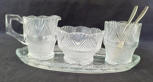 Vintage persglazen koffieset op schaal – jaren 60, Huis en Inrichting, Keuken | Servies, Zo goed als nieuw, Overige typen, Overige stijlen