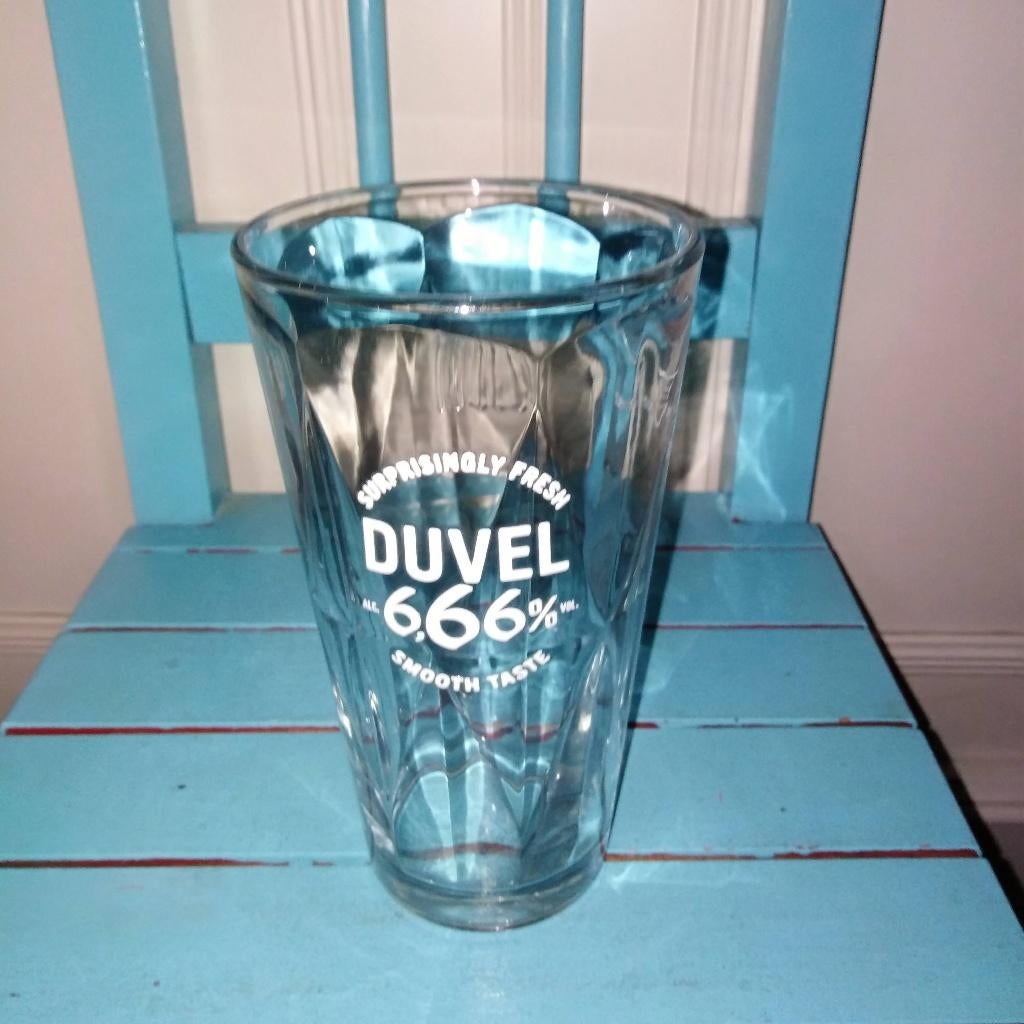 Duvel 6,66% Surprisingly Fresh bierglas 33cl, Ophalen, Zo goed als nieuw, Glas of Glazen, Duvel