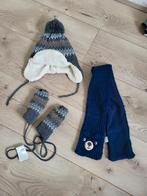 Muts, wandjes en sjaal met teddystof, Gebruikt, C&A, Ophalen of Verzenden, Maat 68