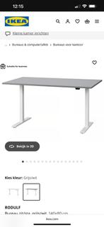 Ikea verstelbare bureau, Huis en Inrichting, Bureaus, Ophalen, Elektrisch, Gebruikt, Stabureau
