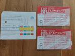 Handtekening Johan Cruijff op boarding pass 1991 & 2 tickets, Ophalen of Verzenden, Zo goed als nieuw, Ajax, Poster, Plaatje of Sticker