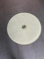 Mooie glazen bijzettafel van Leolux in prijs verlaagd!, 45 tot 60 cm, Minder dan 55 cm, Design, Rond