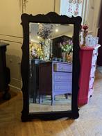 Antieke Biedermeier spiegel 120x66cm zwart goud vintage VdlM, Ophalen, Overige vormen, 50 tot 100 cm, 100 tot 150 cm