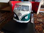 VW MICROBUS 1962 1;18 WELLY OPENDAK GROEN WIT, Ophalen of Verzenden, Zo goed als nieuw, Auto, Welly