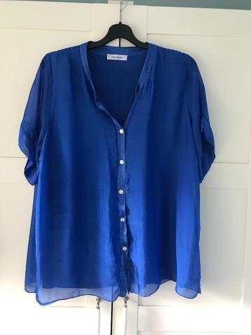 kobaltblauwe blouse ca maat 44/46