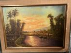 Schilderij indonesisch landschap, Ophalen