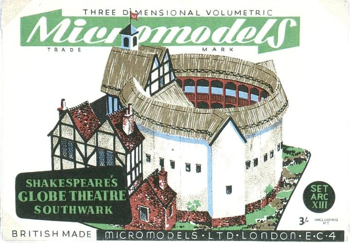 Bouwplaat Micromodels Shakespeare Theatre, Hobby en Vrije tijd, Modelbouw | Figuren en Diorama's, Nieuw, Diorama, 1:50 of kleiner