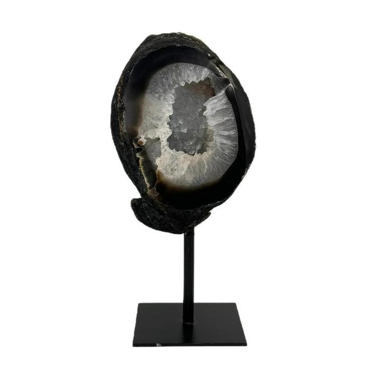 Agaat geode op standaard 22 cm | A13, Verzamelen, Mineralen en Fossielen, Mineraal, Ophalen of Verzenden
