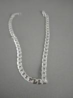 Zilveren halsketting 60 cm lang breed 8 mm, Nieuw, Ophalen of Verzenden, Zilver, Zilver