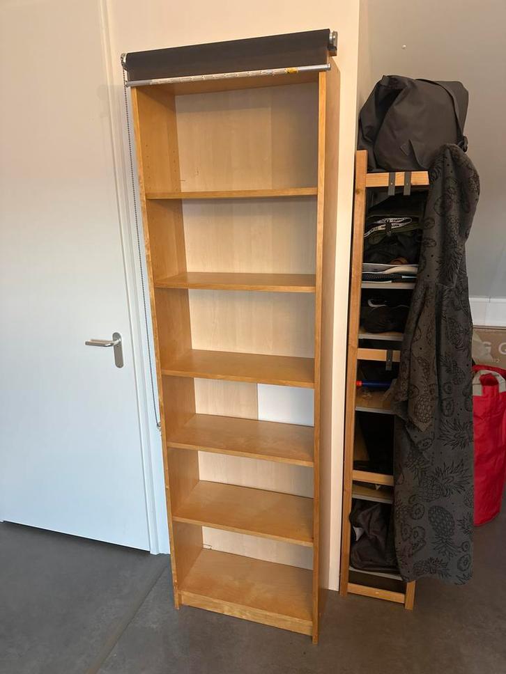 IKEA Billy boekenkast 60cm met rolgordijn, Huis en Inrichting, Kasten | Boekenkasten, Gebruikt, 50 tot 100 cm, 200 cm of meer