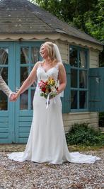 Prachtige trouwjurk - Ladybird Maat 38 + Sluier met parels, Ophalen, Trouwjurk, Wit, Onbekend