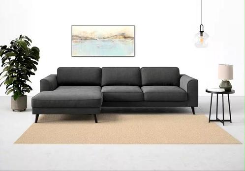 Nieuwe trendy hoekbank grijs moderne loungebank, Huis en Inrichting, Banken | Bankstellen, Zo goed als nieuw, Hoekbank, Vierpersoons of meer