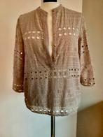 Top M.Birger et Mikkelsen,beige/oud rose, M, blouse 3/4 mouw, Maat 38/40 (M), Ophalen of Verzenden, Zo goed als nieuw, Korte mouw