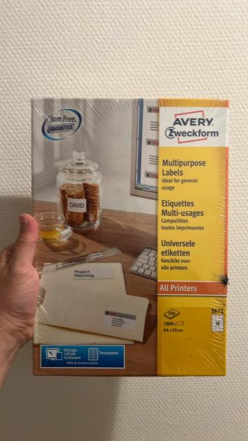 Avery Universele Etiketten for all printers beschikbaar voor biedingen