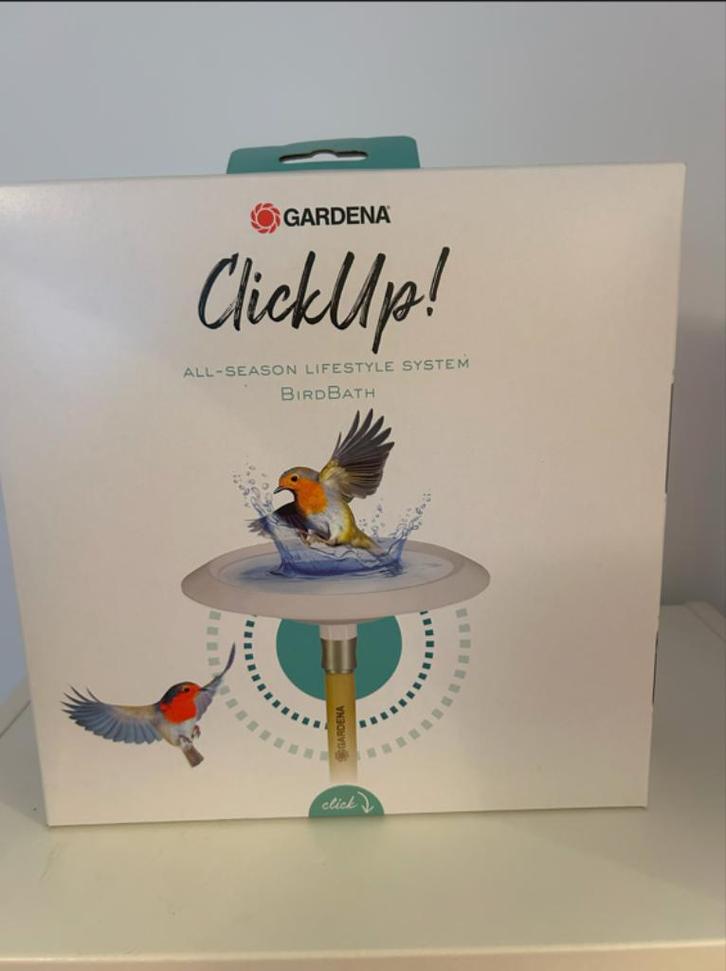 Gardena ClickUp! Vogelbad – Nieuw in doos, nooit gebruikt, Tuin en Terras, Vogelhuisjes en Vogelbaden, Nieuw, Ophalen