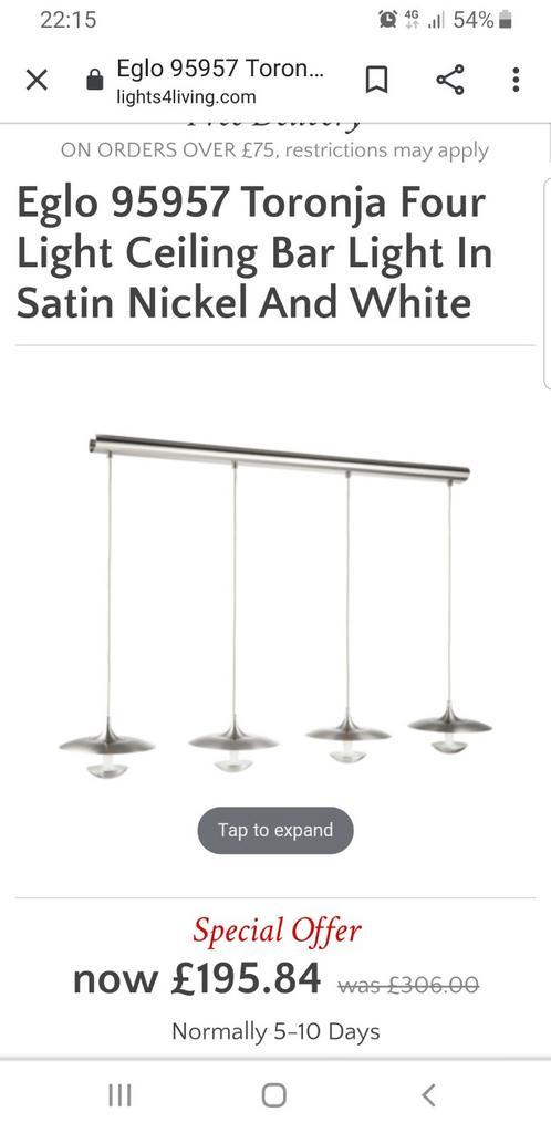 Eglo Toronja Hanglamp - Stijlvol Design, Huis en Inrichting, Lampen | Hanglampen, Nieuw, 50 tot 75 cm, Metaal, Ophalen of Verzenden