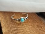 Sterling zilveren teenring met Turkoois edelsteen, Sieraden, Tassen en Uiterlijk, Ringen, Blauw, Nieuw, Ophalen of Verzenden, 17 tot 18