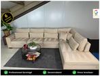 GRATIS LEVERING XXL Velvet Hoekbank Crème 365x235 GEREINIGD, 300 cm of meer, Ophalen of Verzenden, Zo goed als nieuw, 150 cm of meer