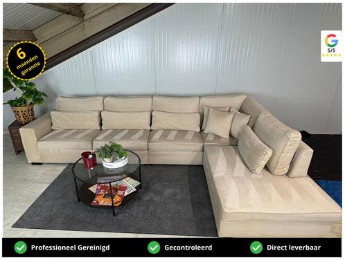 GRATIS LEVERING XXL Velvet Hoekbank Crème 365x235 GEREINIGD, Huis en Inrichting, Banken | Bankstellen, Zo goed als nieuw, Hoekbank