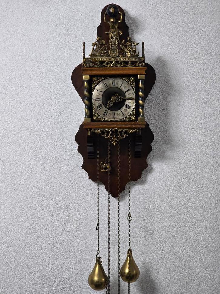 Prachtige antieke Friese staartklok, Antiek en Kunst, Antiek | Klokken, Ophalen of Verzenden