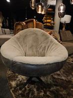 Fauteuil Eija ds meubel bunny stof rundleer, Huis en Inrichting, Fauteuils, Nieuw, 75 tot 100 cm, Ophalen of Verzenden, Leer