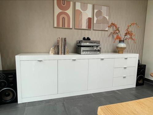 Prachtige witte kast | hoogglans | Goossens, Huis en Inrichting, Kasten | Wandmeubels, Zo goed als nieuw, 200 cm of meer, 200 tot 250 cm