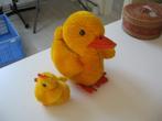 3 Gele vintage knuffels teddy beer 2 x eendjes samen €20.00, Antiek en Kunst, Antiek | Speelgoed, Ophalen of Verzenden