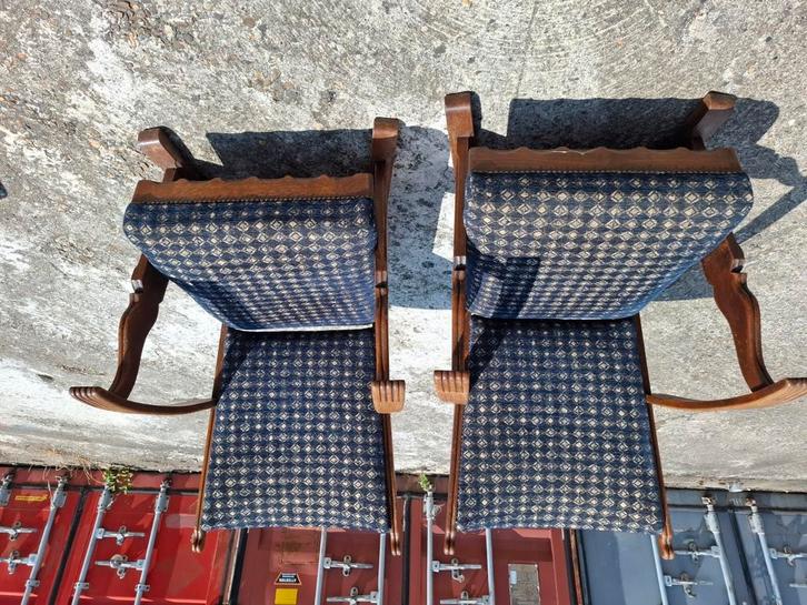 Vintage Lage Eiken Relax stoelen, Antiek en Kunst, Antiek | Meubels | Stoelen en Banken, Ophalen