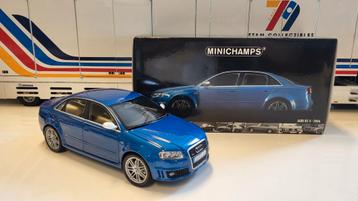 Minichamps Audi RS4 B7 Sedan Blue Metallic - 2006 beschikbaar voor biedingen