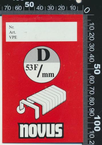 Sticker: Novus - D 53 F MM beschikbaar voor biedingen