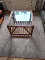 Robuuste glazen salon tafel, Ophalen, Gebruikt, 50 tot 100 cm, 50 tot 100 cm