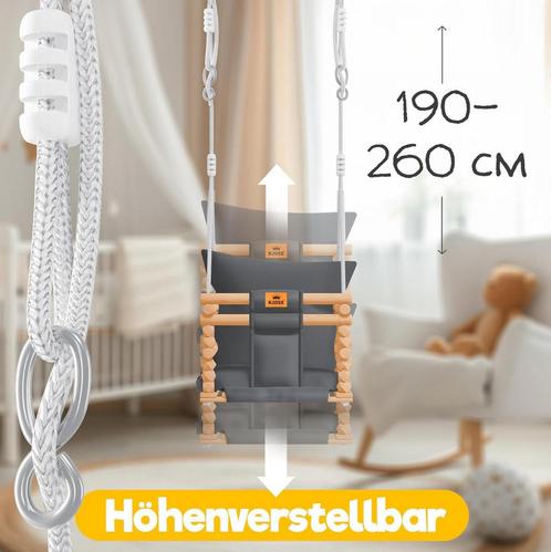 Nieuw in doos Babyschommel rood met houten disings, Kinderen en Baby's, Kinderkamer | Inrichting en Decoratie, Nieuw, Ophalen of Verzenden