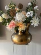 Bombyx gouden 7 tuit vaas, zijde boeket in overleg, Huis en Inrichting, Woonaccessoires | Vazen, Ophalen, Overige kleuren, Overige materialen