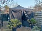 Zwarte partytent, Tuin en Terras, Partytenten, Gebruikt, Opvouwbaar, Partytent, Minder dan 4 meter