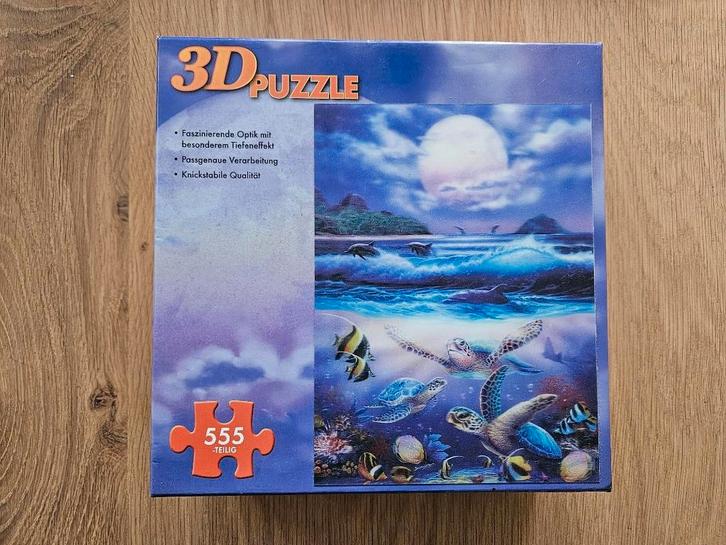 3D puzzel oceaan, 555 stukjes, Hobby en Vrije tijd, Denksport en Puzzels, Zo goed als nieuw, Legpuzzel, 500 t/m 1500 stukjes, Ophalen of Verzenden