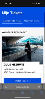 2 tickets bij podium Guus Meeuwis Antwerpen 13/12, Tickets en Kaartjes, Twee personen, December