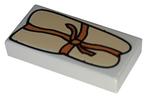 Lego Light Gray Tile 1 x 2 with Package with Tied Ribbons Pa, Ophalen of Verzenden, Gebruikt, Losse stenen, Lego