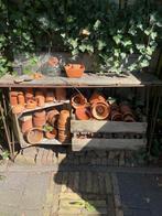 Diverse terracotta potjes schaaltje etc, Tuin en Terras, Bloempotten, Ophalen, Gebruikt, Rond, Minder dan 25 cm