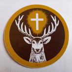Leuke sticker.   Jagermeister.     12 centimeter., Ophalen of Verzenden, Zo goed als nieuw, Overige typen