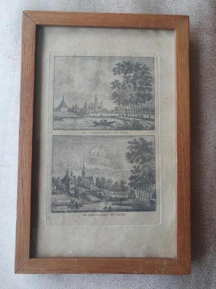West Poort en De Koepoort te Goes. Bulthuis, Antiek en Kunst, Kunst | Etsen en Gravures, Ophalen