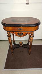 Antieke Willem lll naaitafel bijzettafel zie omschrijving, Ophalen