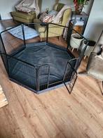 Degelijke puppyren voor binnen, zwart staal, Ophalen, Zo goed als nieuw, 110 cm of meer, 65 tot 100 cm