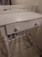 Vintage brocante tafeltje grenen wit, Antiek en Kunst, Ophalen