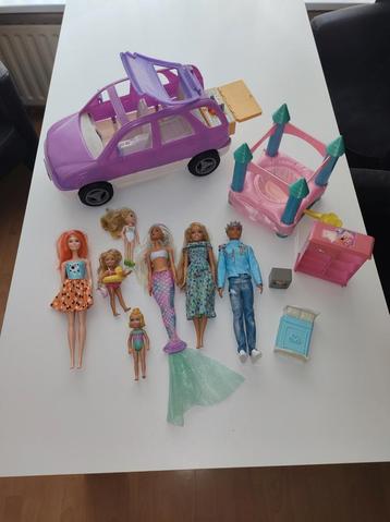 Barbie, Ken met auto en andere items Mattel beschikbaar voor biedingen