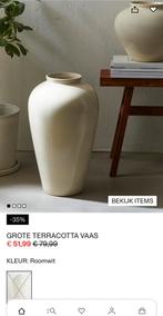 Op zoek naar grote roomwitte vaas (H&M), Huis en Inrichting, Woonaccessoires | Vazen, Ophalen, Overige kleuren, Minder dan 50 cm