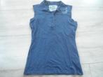 Replay; Mouwloos polo-shirt; maat M, Kleding | Dames, T-shirts, Maat 38/40 (M), Blauw, Replay, Ophalen of Verzenden