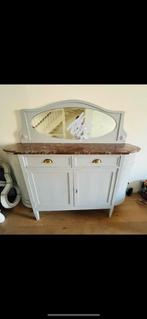 Antieke Dressoir met Spiegel, Huis en Inrichting, Kasten | Dressoirs, Ophalen, Gebruikt, 100 tot 150 cm, Met lade(s)